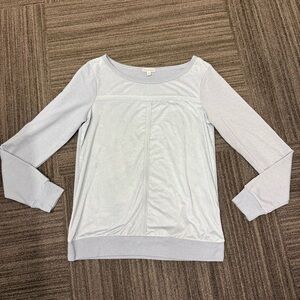 Juicy Couture Light Gray Long Sleeve Top with Stitching Detail